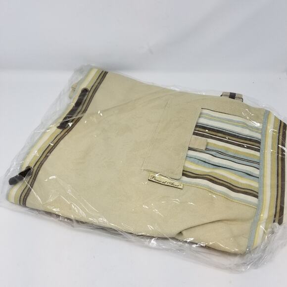 NEW Canvas Duffle Bag Drawstring Velcro Side Pockets Large Size 11 x 18 inches - Picture 4 of 11